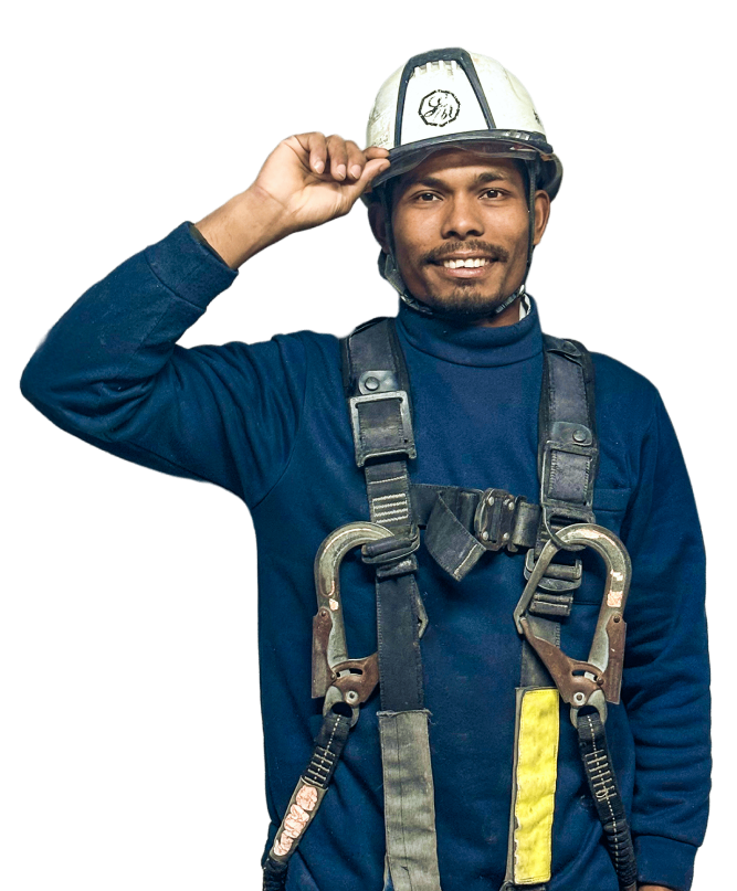 海外研修生の現場作業員