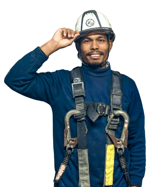 海外研修生の現場作業員